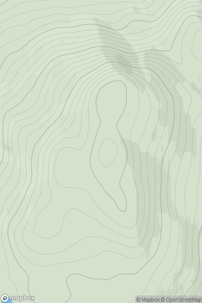 Thumbnail image for Meall Meadhonach [Durness to Loch Shin] showing contour plot for surrounding peak